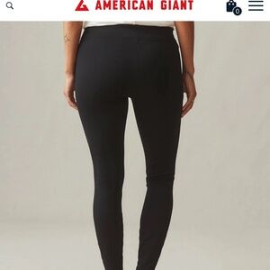 American Giant  Black leggings size 10